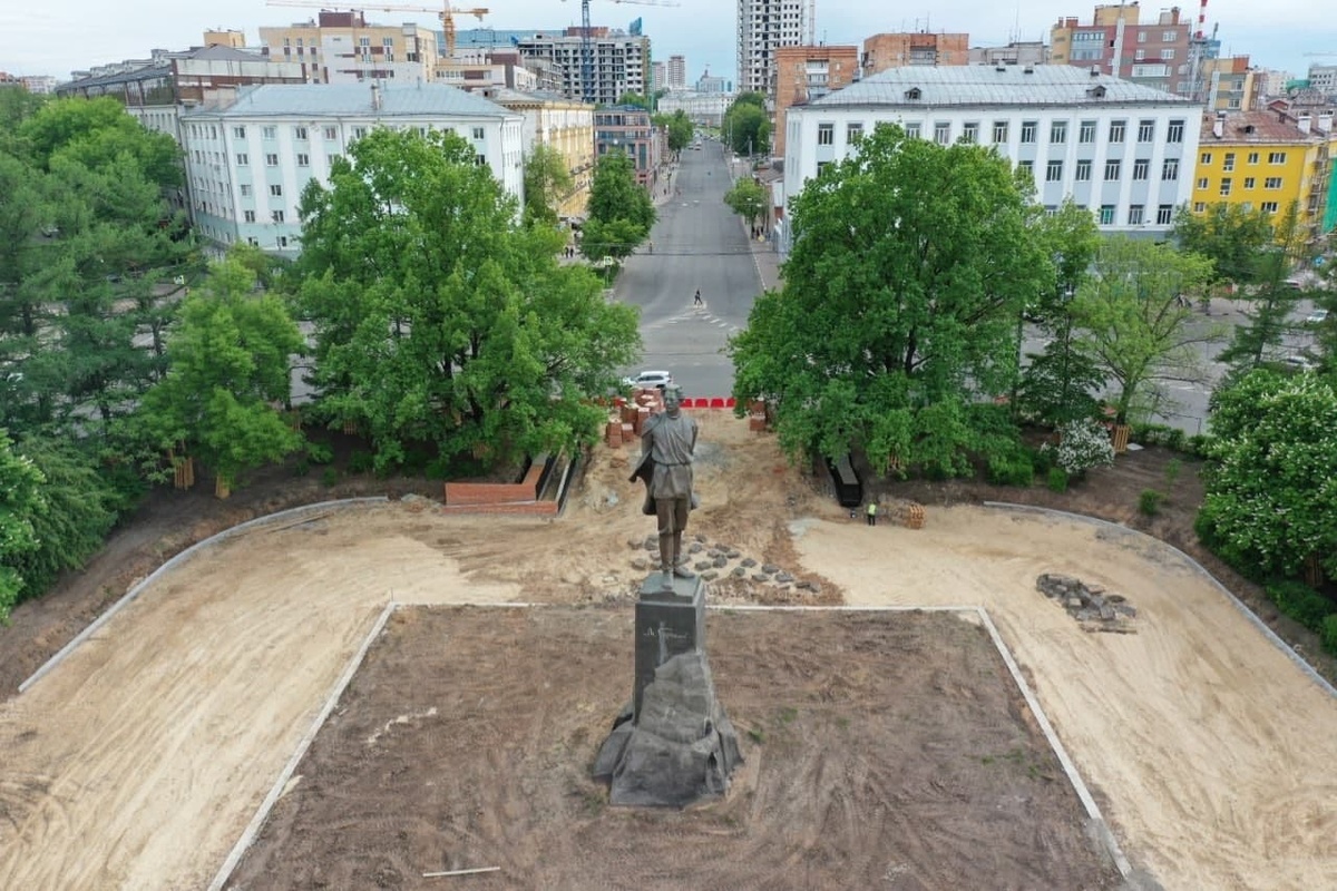 Благоустройство площади Горького в Нижнем Новгороде сняли с высоты - фото 1