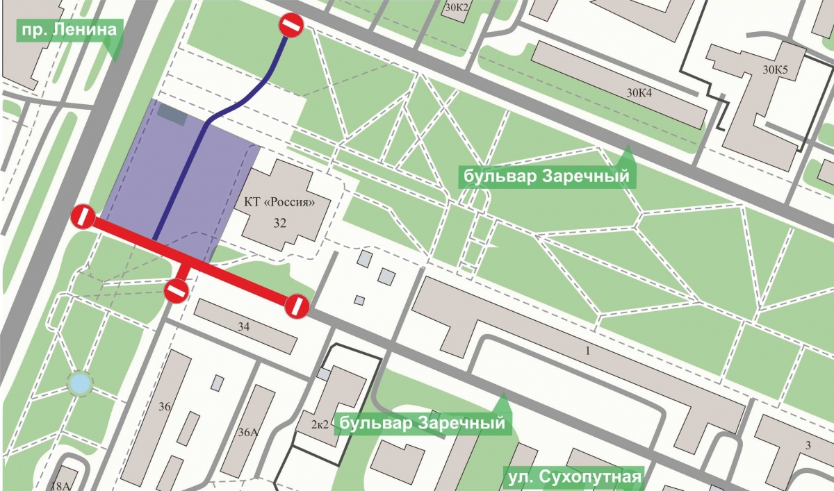 Часть бульвара Заречного в Нижнем Новгороде временно закроют для транспорта - фото 1