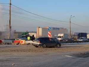 Восстановлена одна из четырех траверс на Мызинском мосту