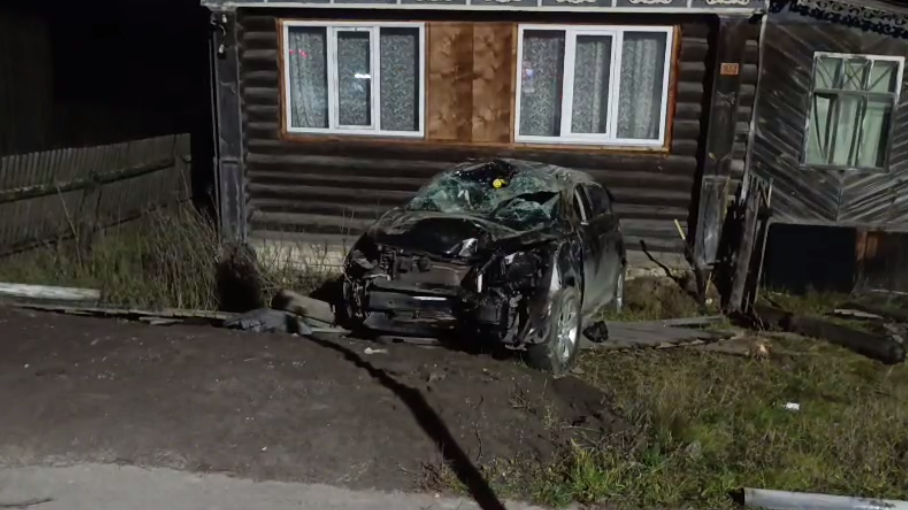 Пьяный водитель на иномарке врезался в сельский дом в Нижегородской области - фото 1