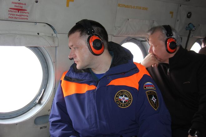 Нижегородское МЧС присматривает за половодьем с вертолета - фото 5
