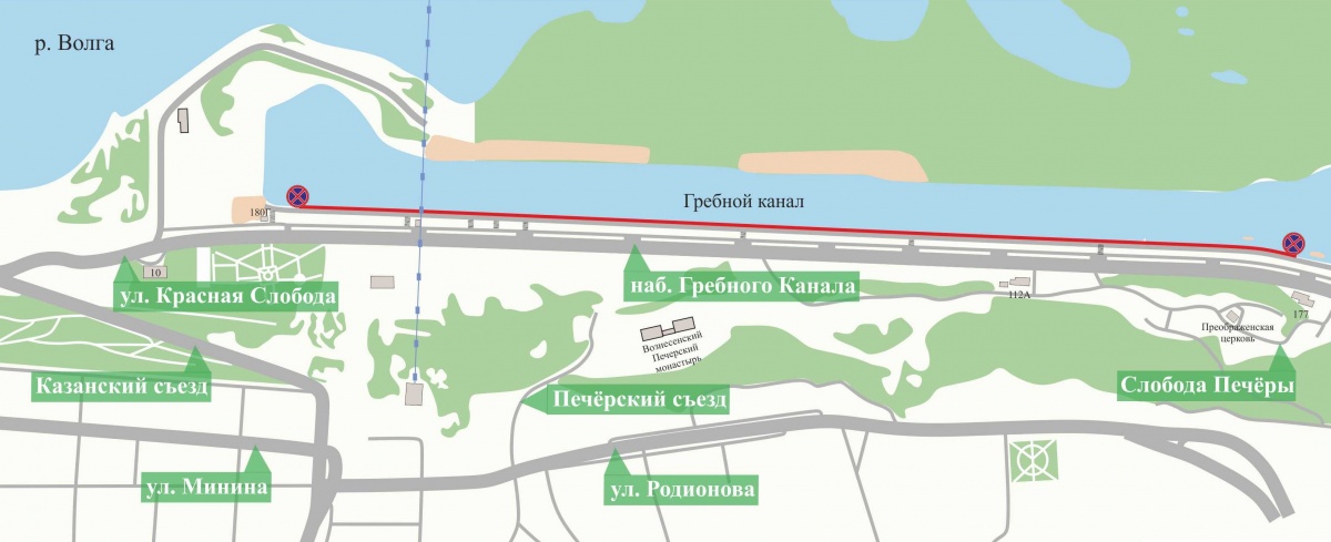 Парковку на набережной Гребного канала в Нижнем Новгороде ограничат с 14 сентября - фото 1