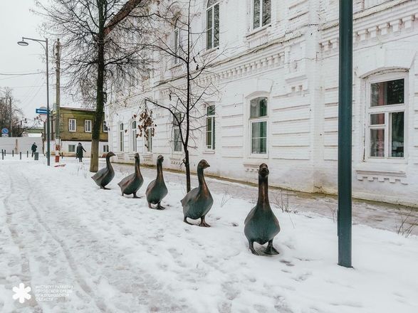 14 фигурок гусей установили на улице Карла Маркса в Арзамасе - фото 1